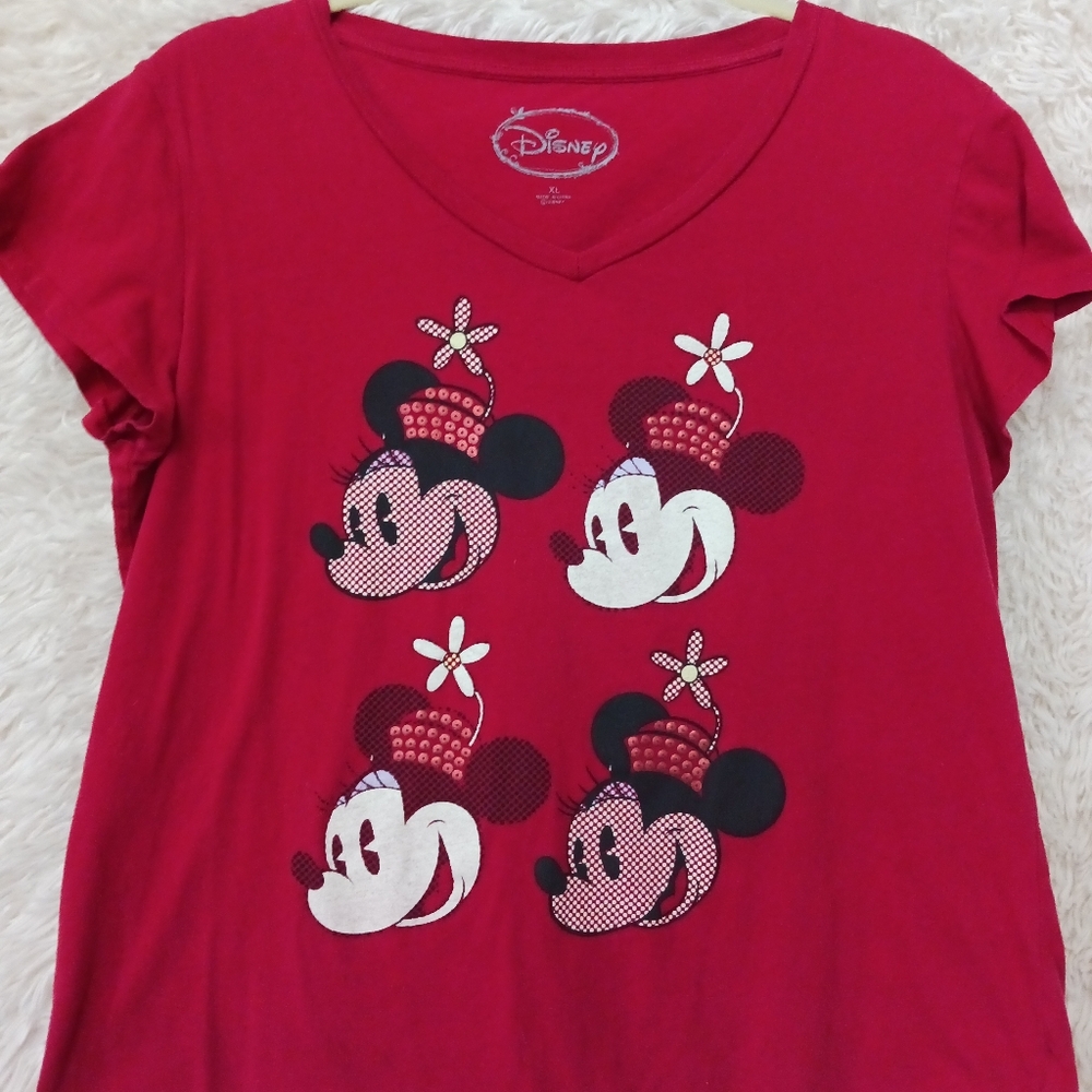 Disney Minnie Mouse Red Short Sleeve Tee
